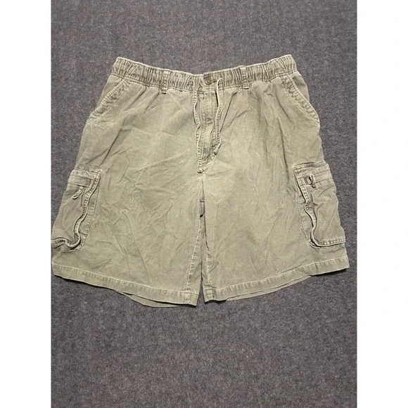 Ocean pacific cargo corduroy shorts mens green loose drawstring XL cotton - Picture 1 of 8